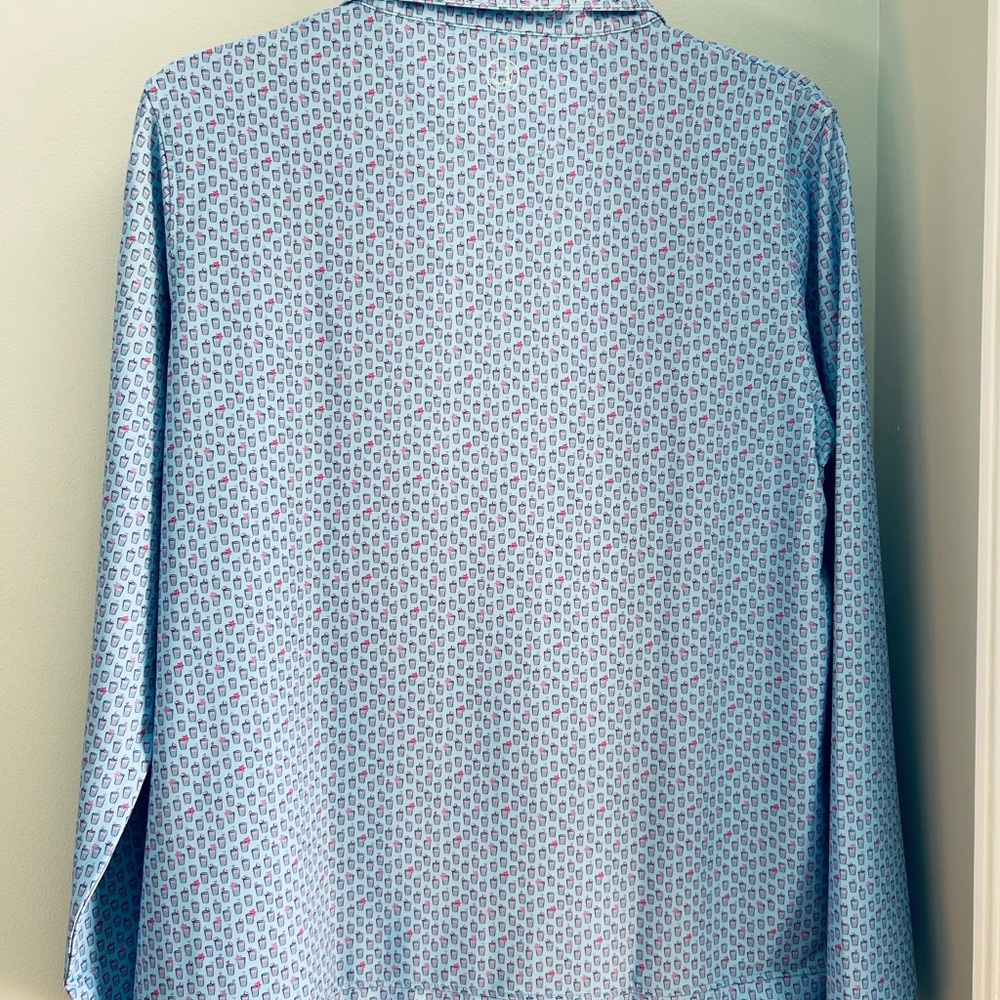 Masters 2026 Women’s Quarter-Zip Pullover Jacket in Light Blue with Pink Accents - Picture 4 of 4